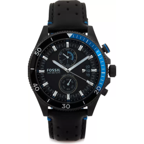 Watch strap Fossil CH2934 Leather Black 22mm